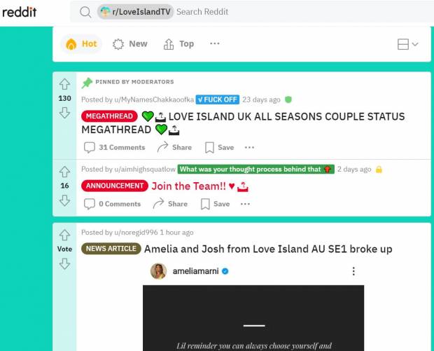 Reddit becomes Love Island's official fan partner  